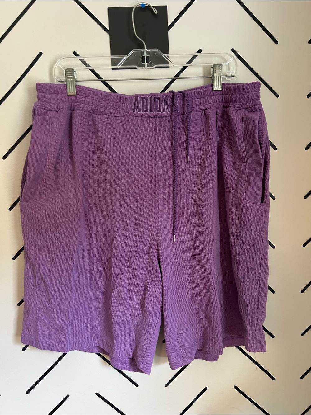 Men’s adidas purple knit shorts